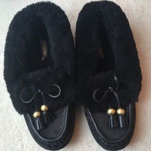 COACH SHEARLING MOCCASINS